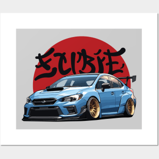 WRX STI Car Art - Subaru Impreza Widebody JDM Car Posters and Art